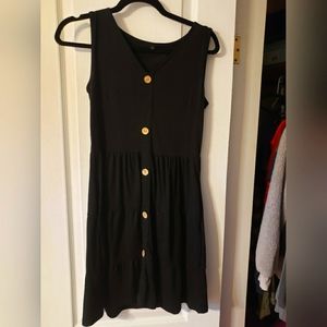 Black button down dress